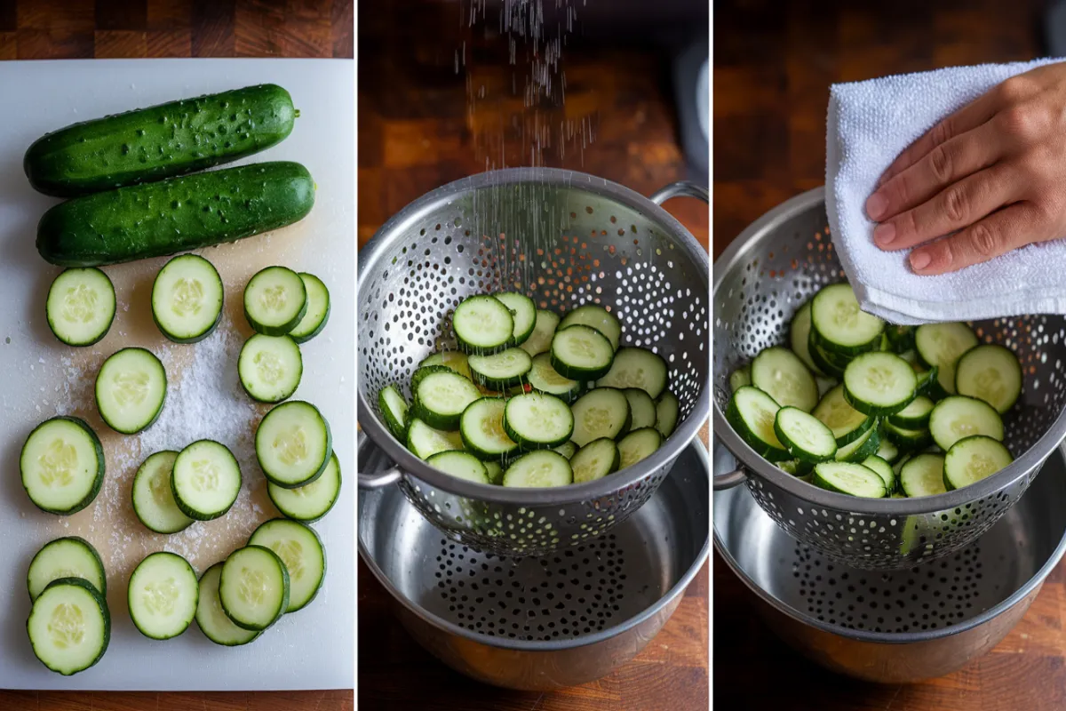 How do you keep cucumber salad from getting watery?