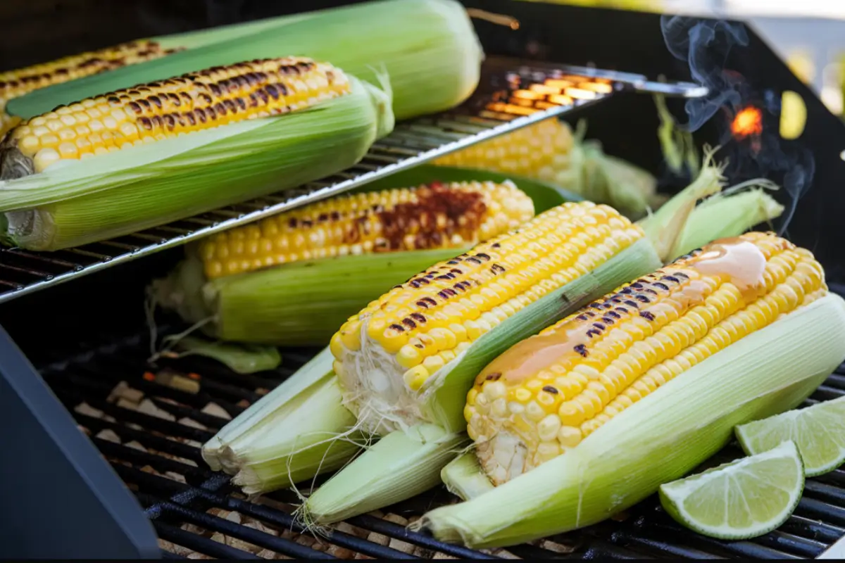 corn on the cob on pellet grill