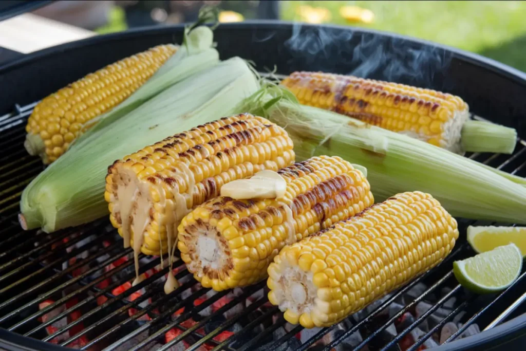 corn on the cob on pellet grill