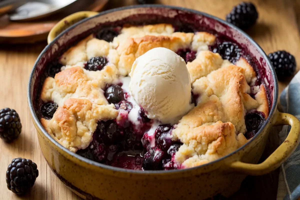 How can I use frozen blackberries with Louisiana cobbler mix