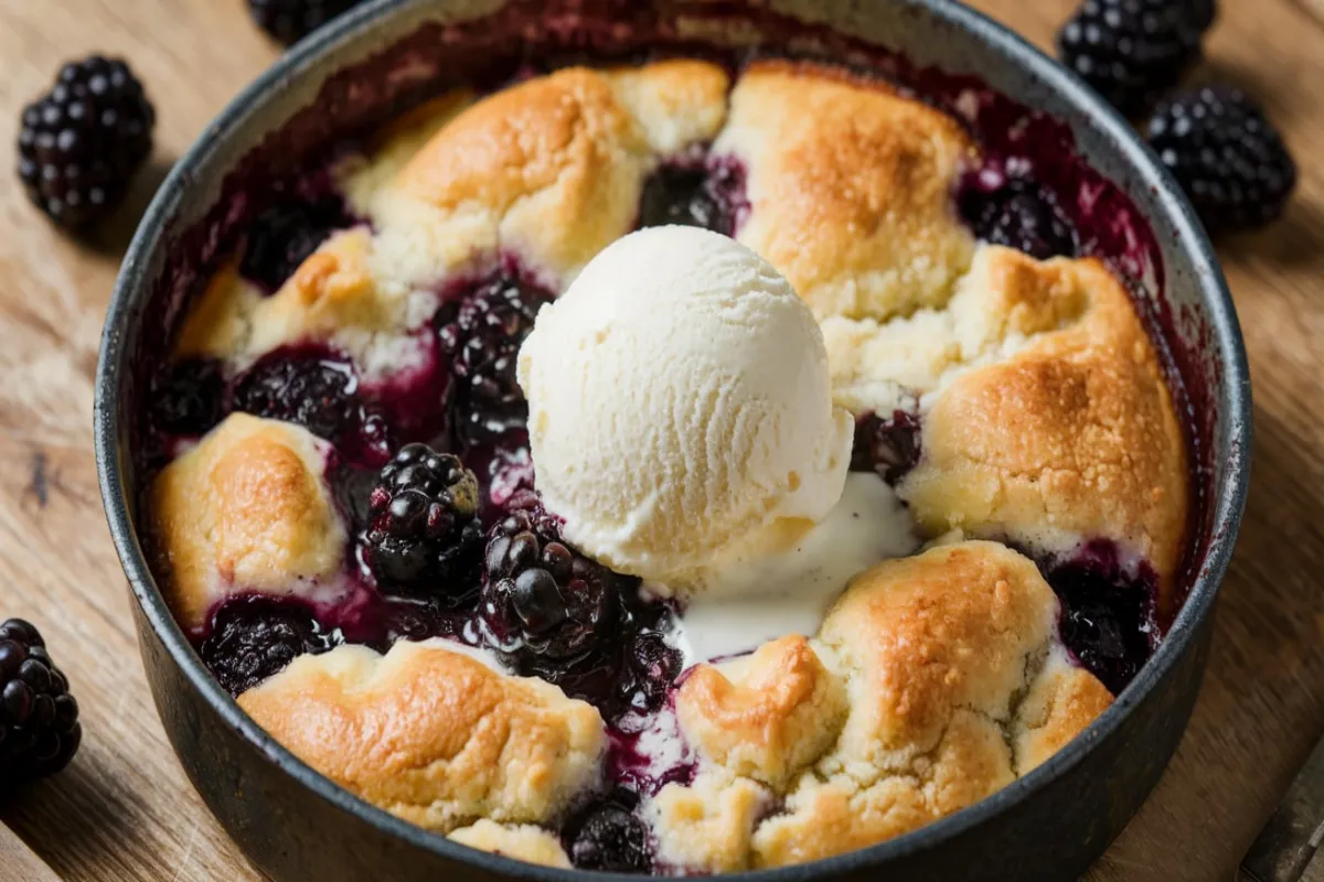 How can I use frozen blackberries with Louisiana cobbler mix