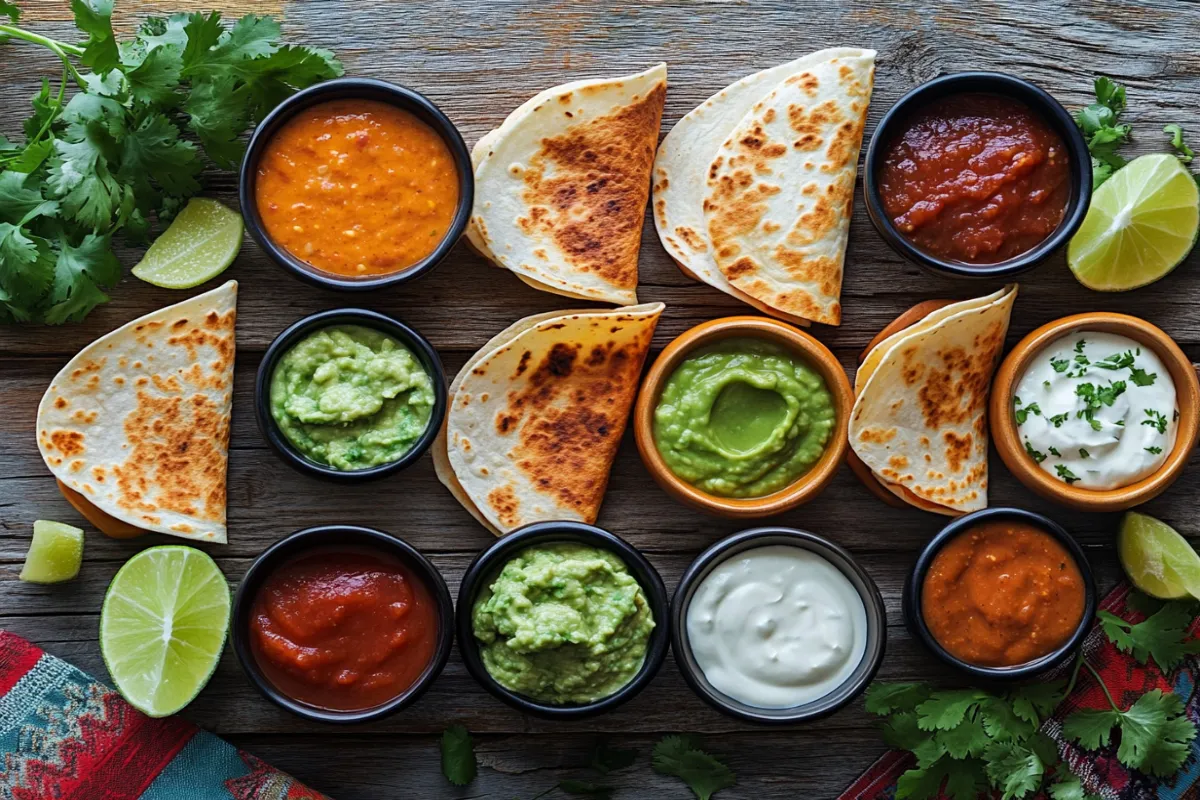 What sauce goes well with quesadillas