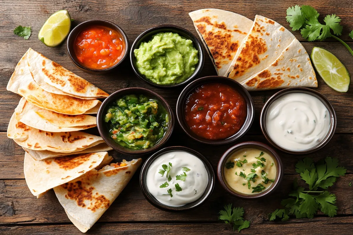 What sauce goes well with quesadillas