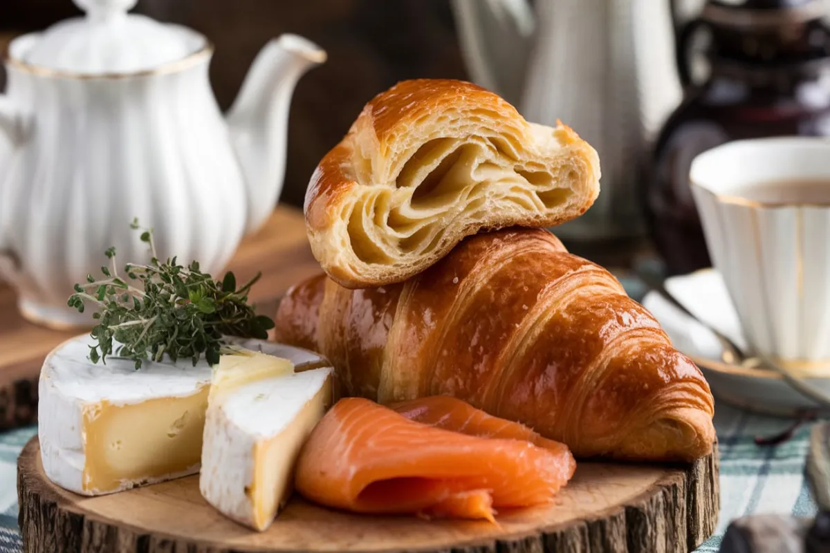 What are croissants traditionally served with?