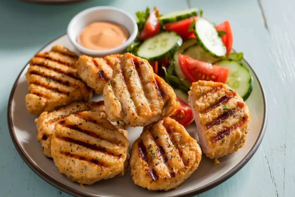 Grilled chicken nuggets