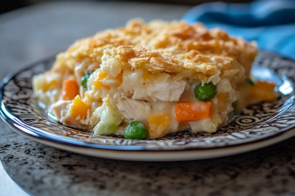 Ritz cracker chicken casserole with vegetables