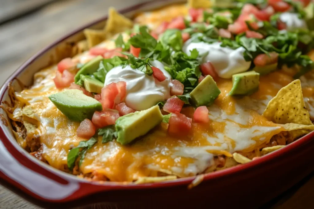 Walking taco casserole