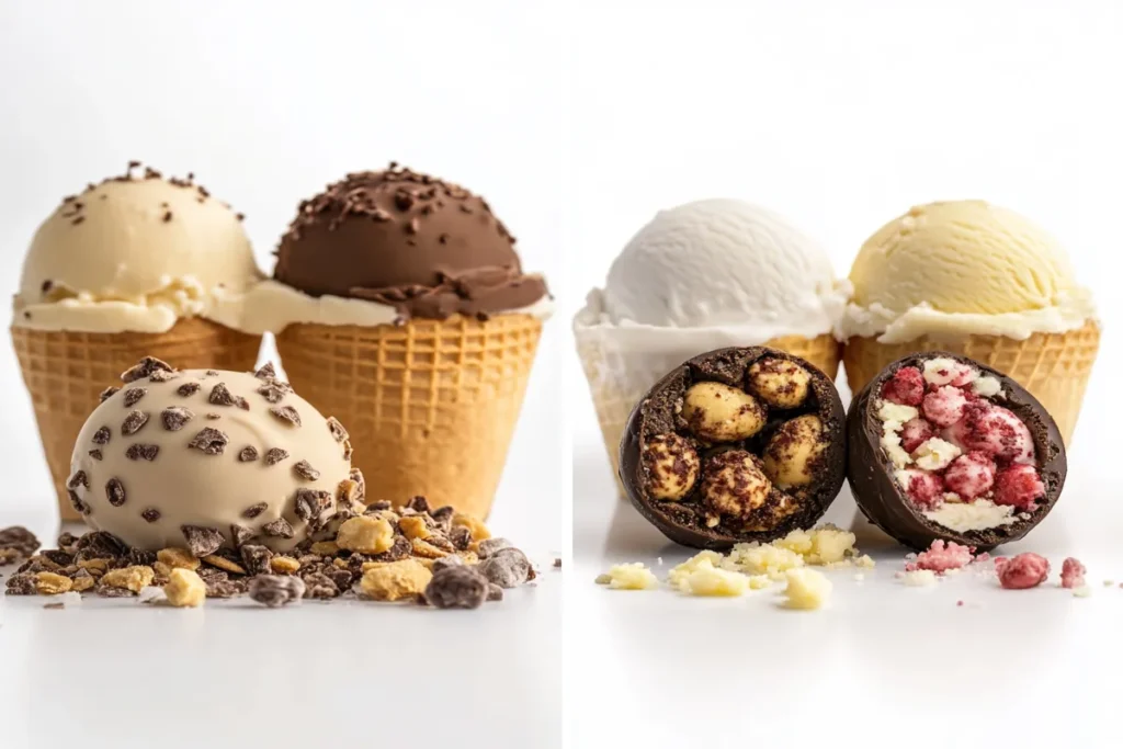 What is the difference between gelato and tartufo?