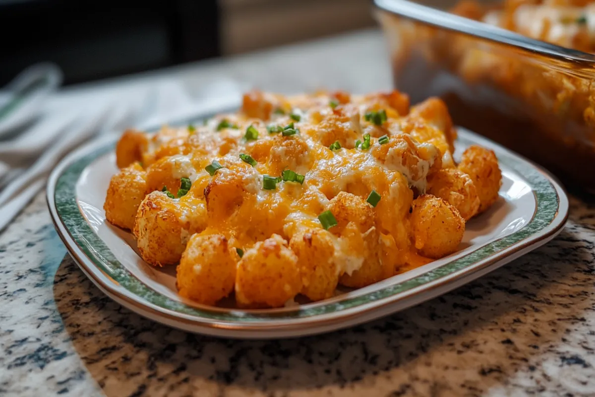 buffalo chicken tater tot casserole